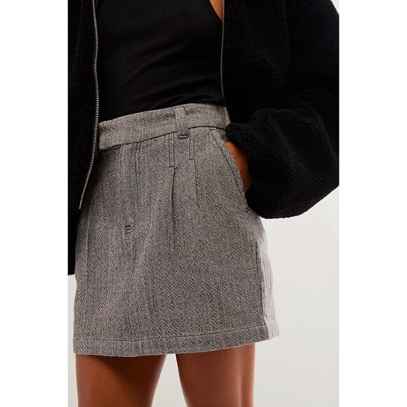 NWT Free People Gray Mini Skirt, Sz 10 - Picture 6 of 14